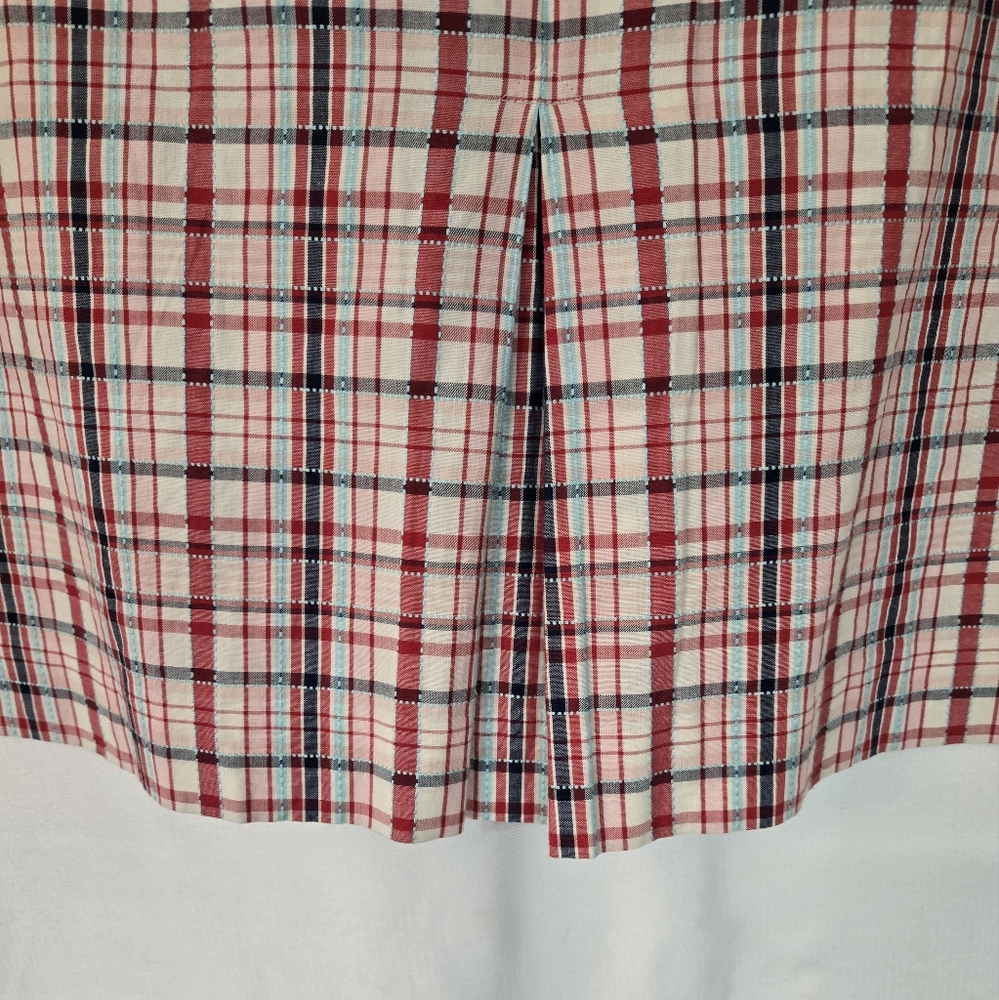 Lilly Pulitzer Vintage Red/Blue Plaid Lined Skirt. Size 12 - Picture 5 of 9